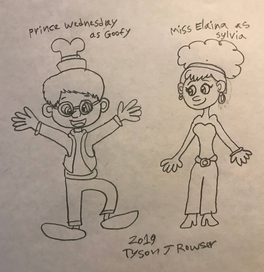 Deviantart Prince Wednesday Prince Wednesday as Goofy and Elaina as Sylvia by RowserlotStudios1993 ...