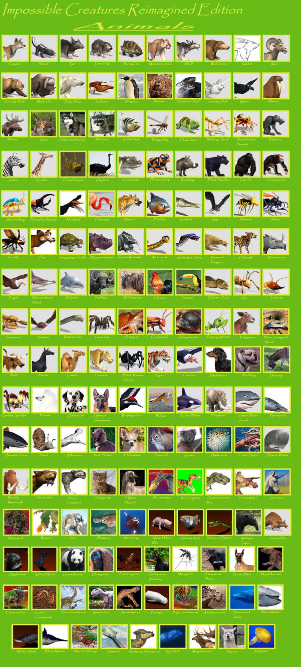 Impossible Creatures re-imagined animals by RowserlotStudios1993 on ...