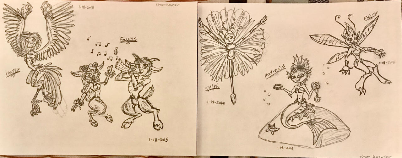 Mythical Creatures drawings 2015 part 3 by RowserlotStudios1993 on ...