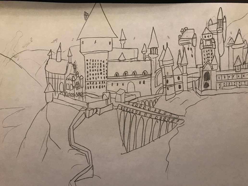 The Hogwarts castle hybrid version by RowserlotStudios1993 on DeviantArt