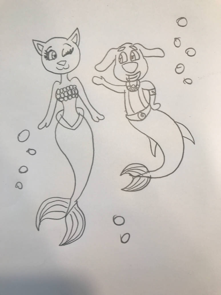 Merdog Colouring In Merdog Prince and Mercat Princess adventure by RowserlotStudios1993 on ...