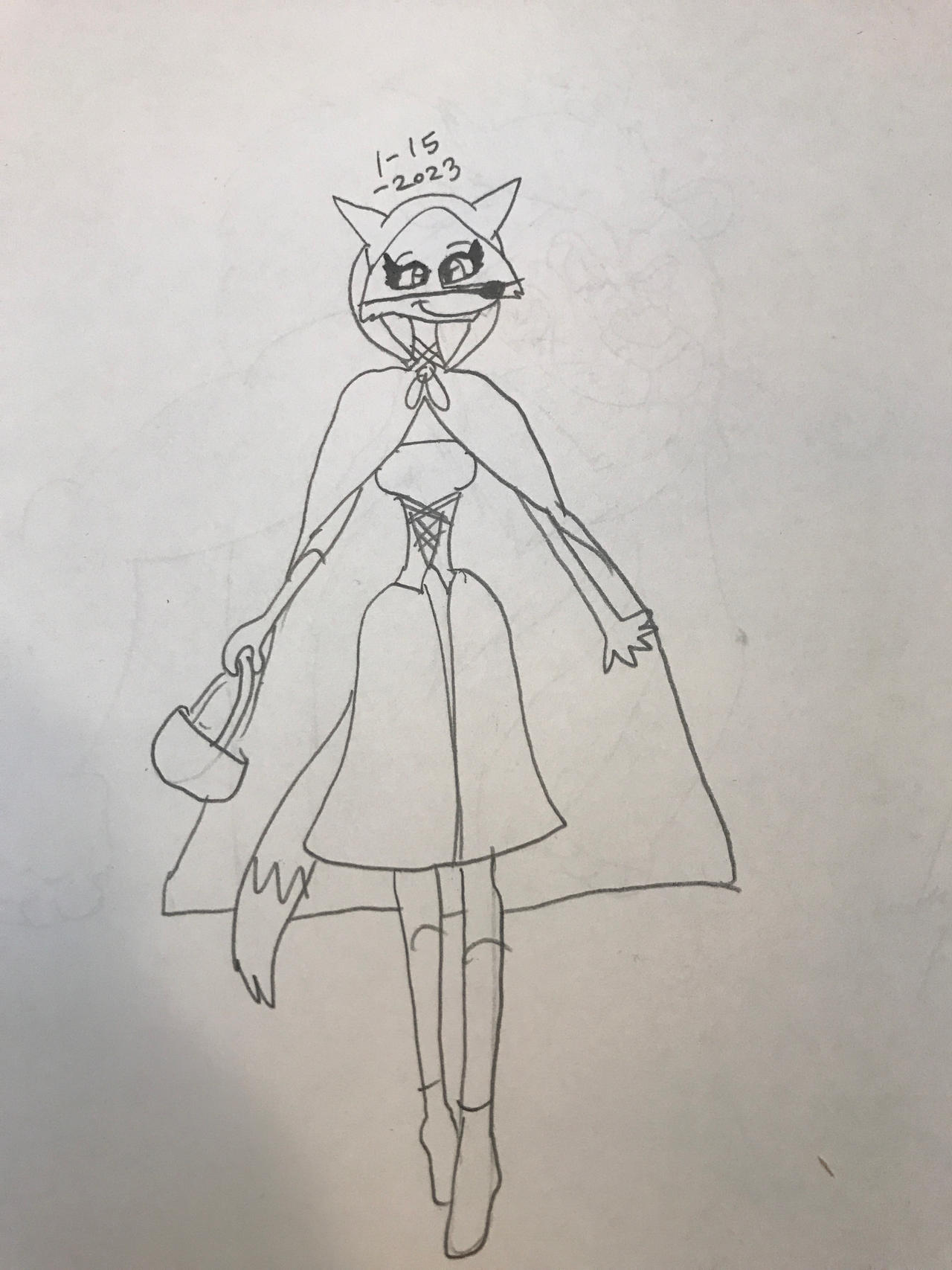 Red Riding Fox Drawing Red Riding Hood Fox by RowserlotStudios1993 on DeviantArt