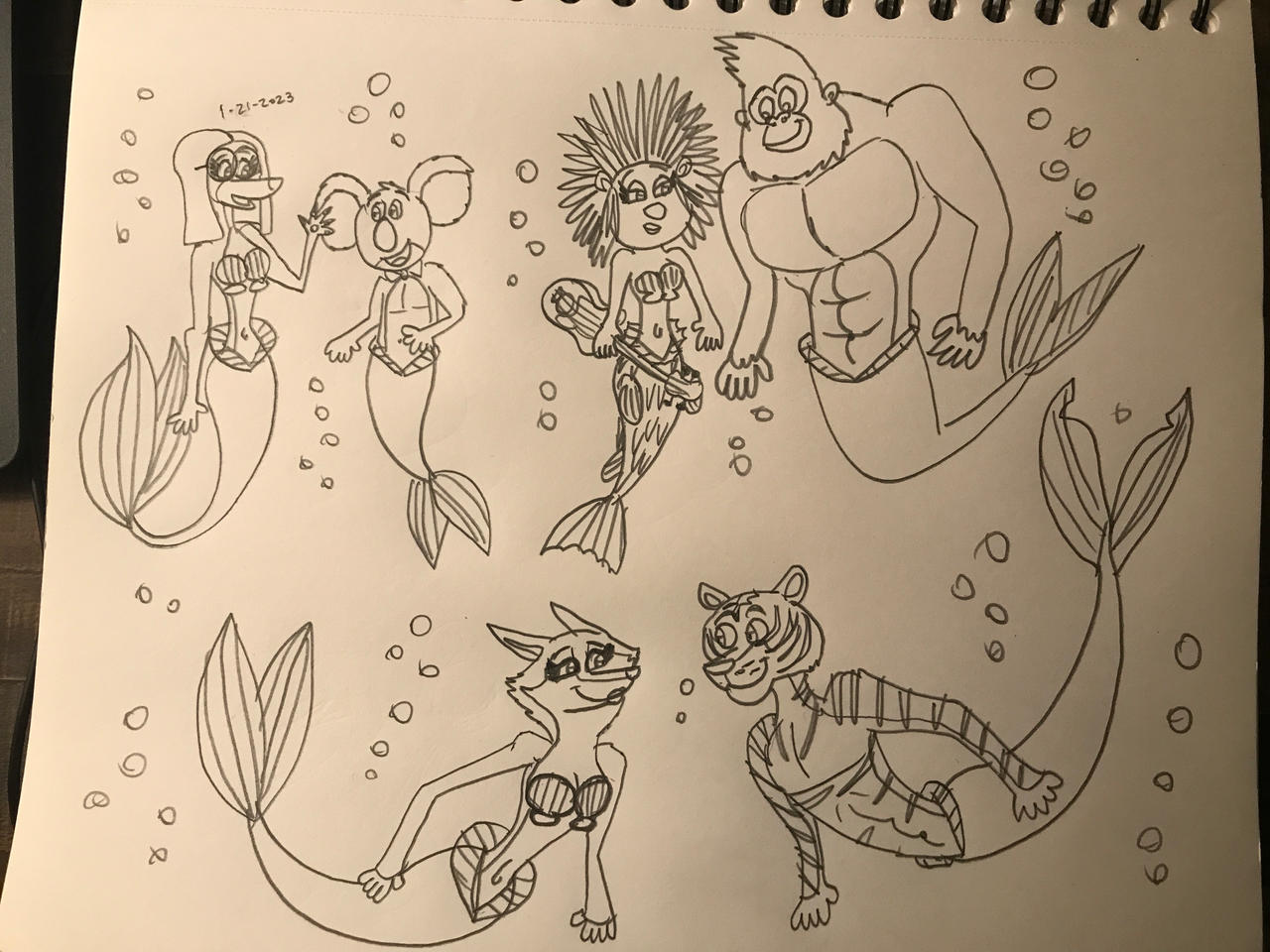 Three Mer-Animal Couples by RowserlotStudios1993 on DeviantArt