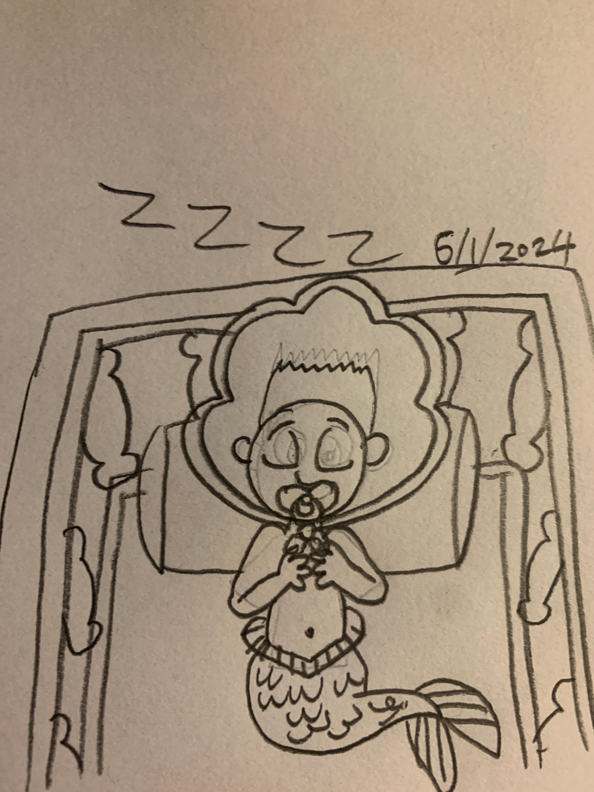 Cutest Mer-Baby GTrainBoy16 sleeping by RowserlotStudios1993 on DeviantArt