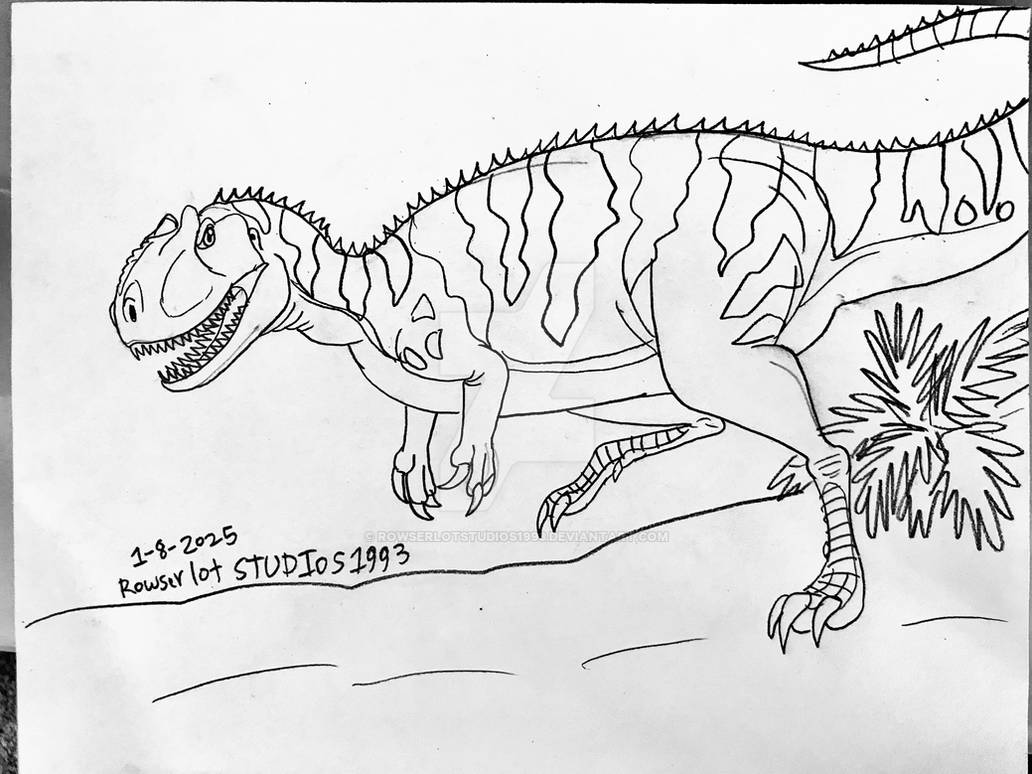 Metrisaurus Drawing Juranuary 2025 Metriacanthosaurus by RowserlotStudios1993 on DeviantArt