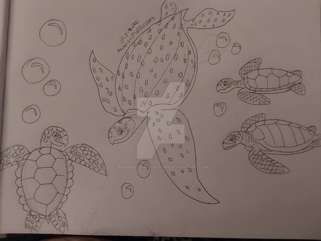 Turtle March Deviantart Three Rocks Marine March - Sea Turtles by RowserlotStudios1993 on DeviantArt