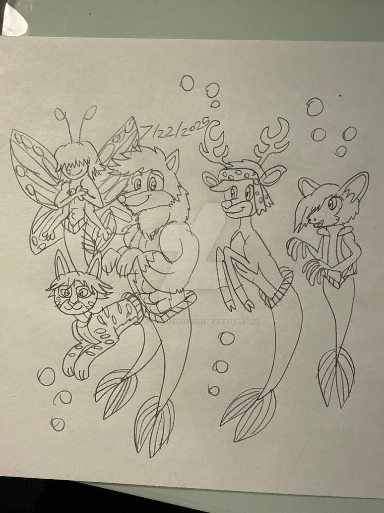 The Midnights as mer-animals by RowserlotStudios1993 on DeviantArt