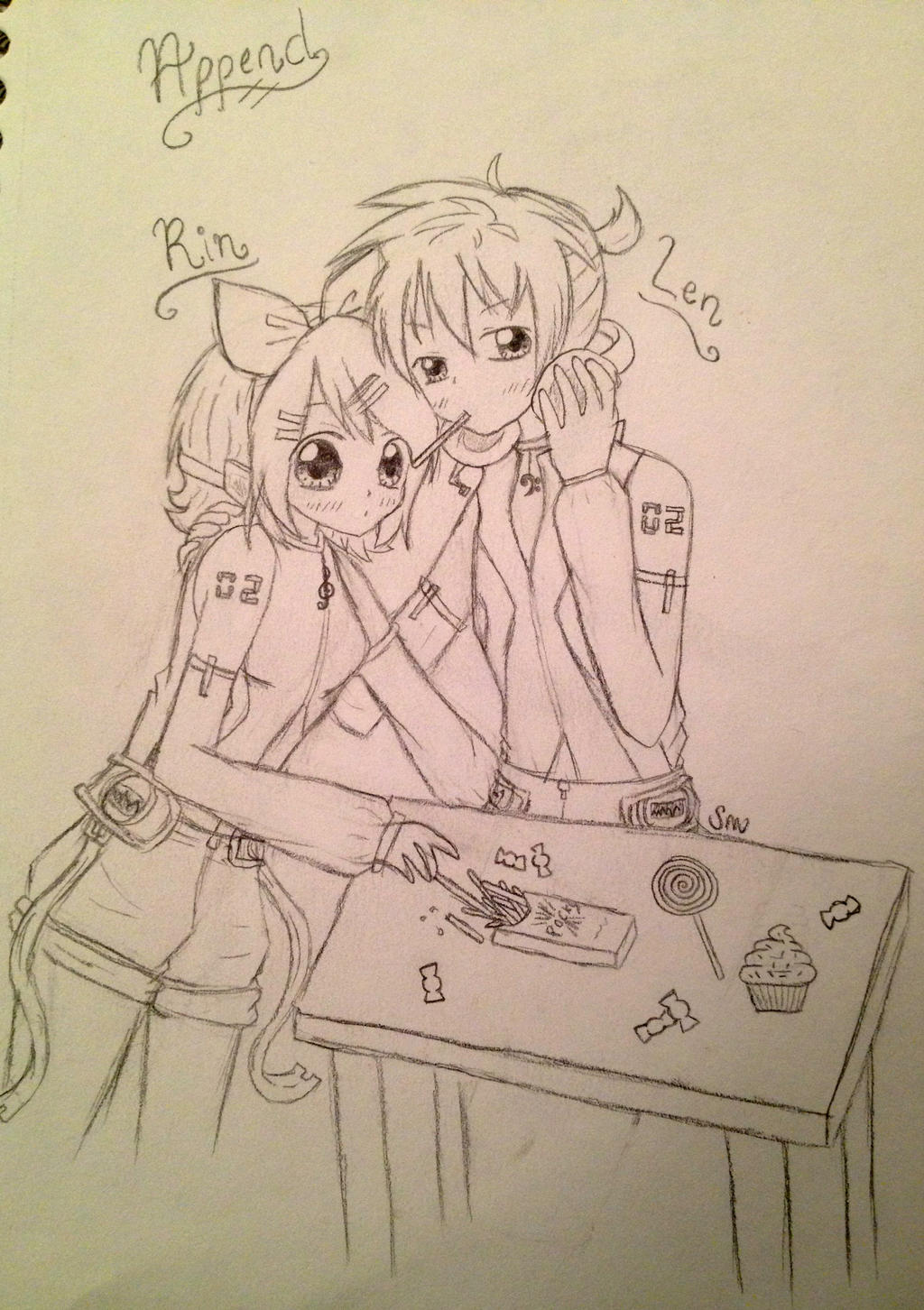 Rin and Len Append sketch