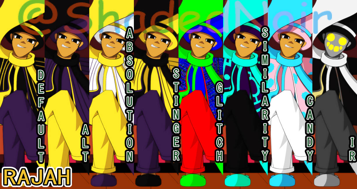 Rajah 8 Colors Lineup by ShadedNoir on DeviantArt
