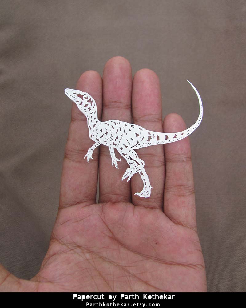 Miniature Papercut - Jurassic park - Dinosaur #1