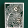 Peacock Feather Paper Cutting Art Hand Cut Design