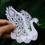 Swan Papercut Hand cut Bird Art Papercutting Craft