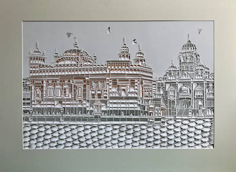 Golden Temple Papercut Architecture Papercutting