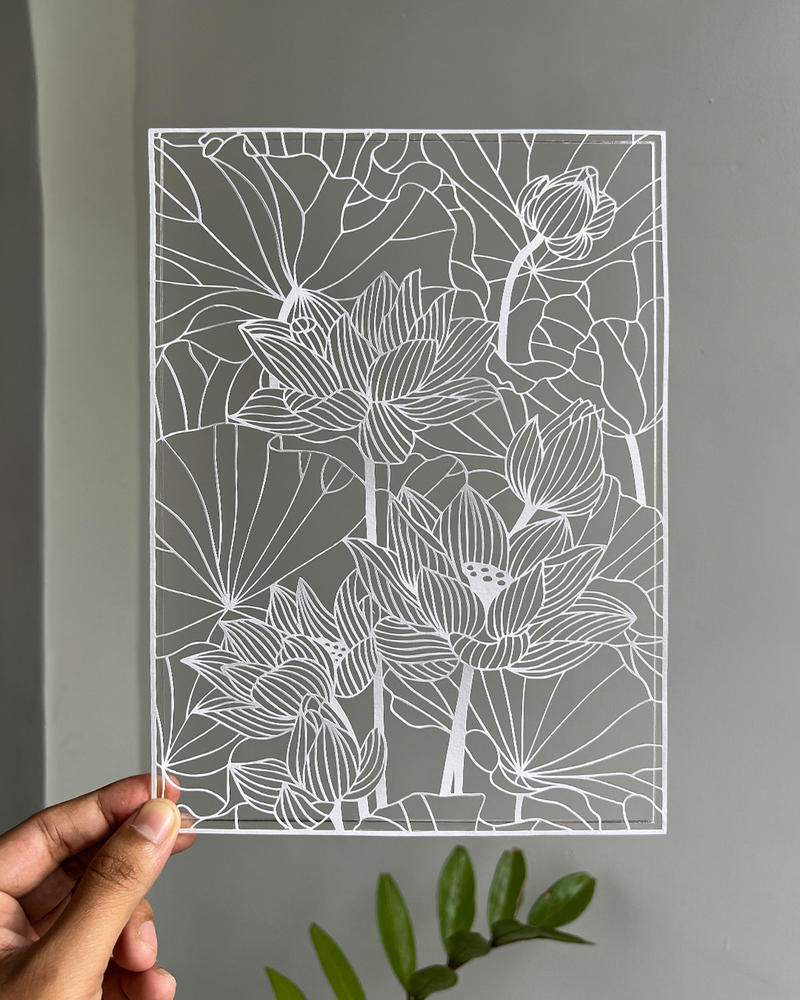 Lotus Papercut Flower Papercutting Nature PaperArt by ParthKothekar on ...