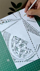 Illusion Papercut Art Papercutting Craft Hand cut