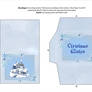 Christmas village gift notecard Envelope Template
