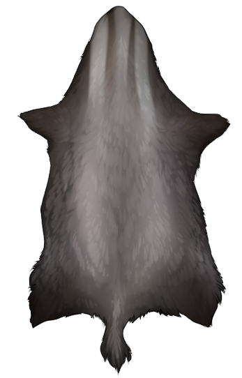 Large Mustelid pelt - Silver