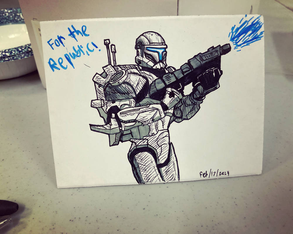 Clone commando drawing by freedomforclones on DeviantArt