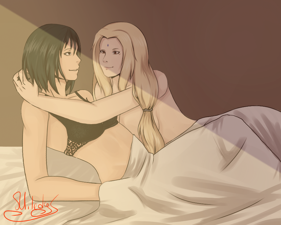 Tsunade va Shizune Narutoni sikadi Tsunade va Shizune Narutoni sikadi