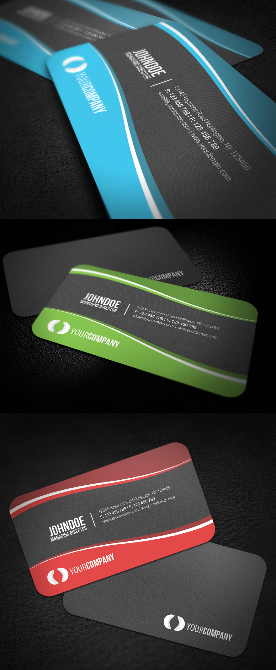 Sleek Rounded Corner Business Card