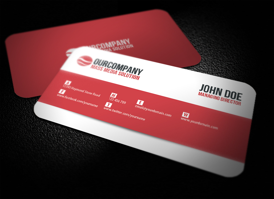 Modern Rounded Corner Business Card by glenngoh