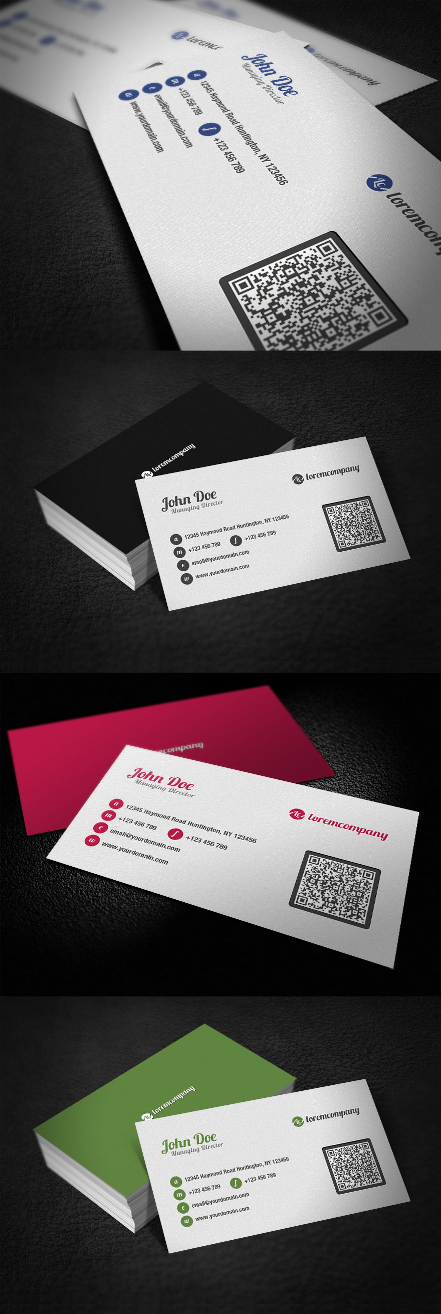 Clean QR Code Business Card