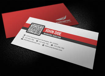 Simple Corporate QR Code Business Card