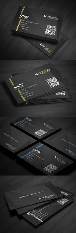 Corporate QR Code Business Card V4