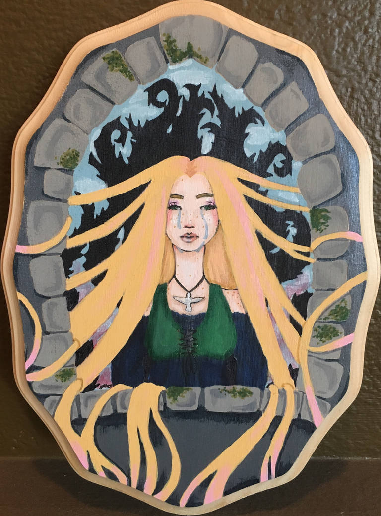 Rapunzel In The Tower by REW8ART on DeviantArt