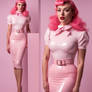 Pink and White Latex Outfit 5