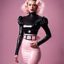 Baby Pink and Black Latex Outfit 2