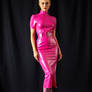 Hot Pink PVC Dress 1