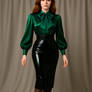 Delicate Damsel 14 Dark Green and Black PVC 1