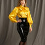 Delicate Damsel 15 Bright Gold and Black PVC 1