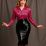 Dressy Damsel 10 Hot Pink Leopard and Black PCV 1