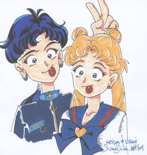 Goofy Seiya and Usagi