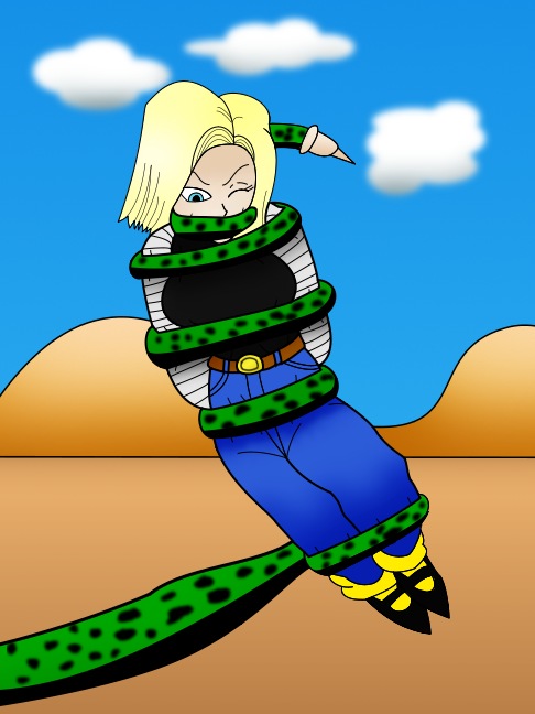 Android 18 in Cells bound