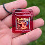 Glass Pokemon Red Game Boy Cartridge Glow Pendant