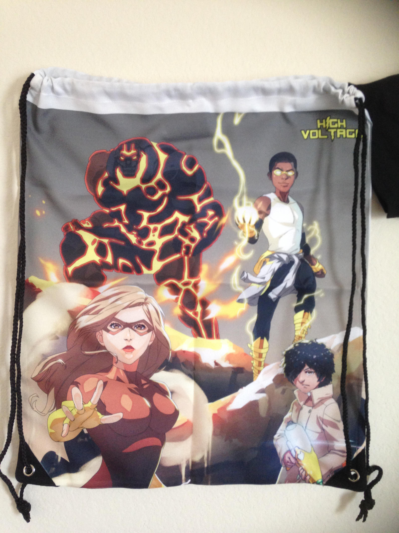 High Voltage Drawstring Backpack