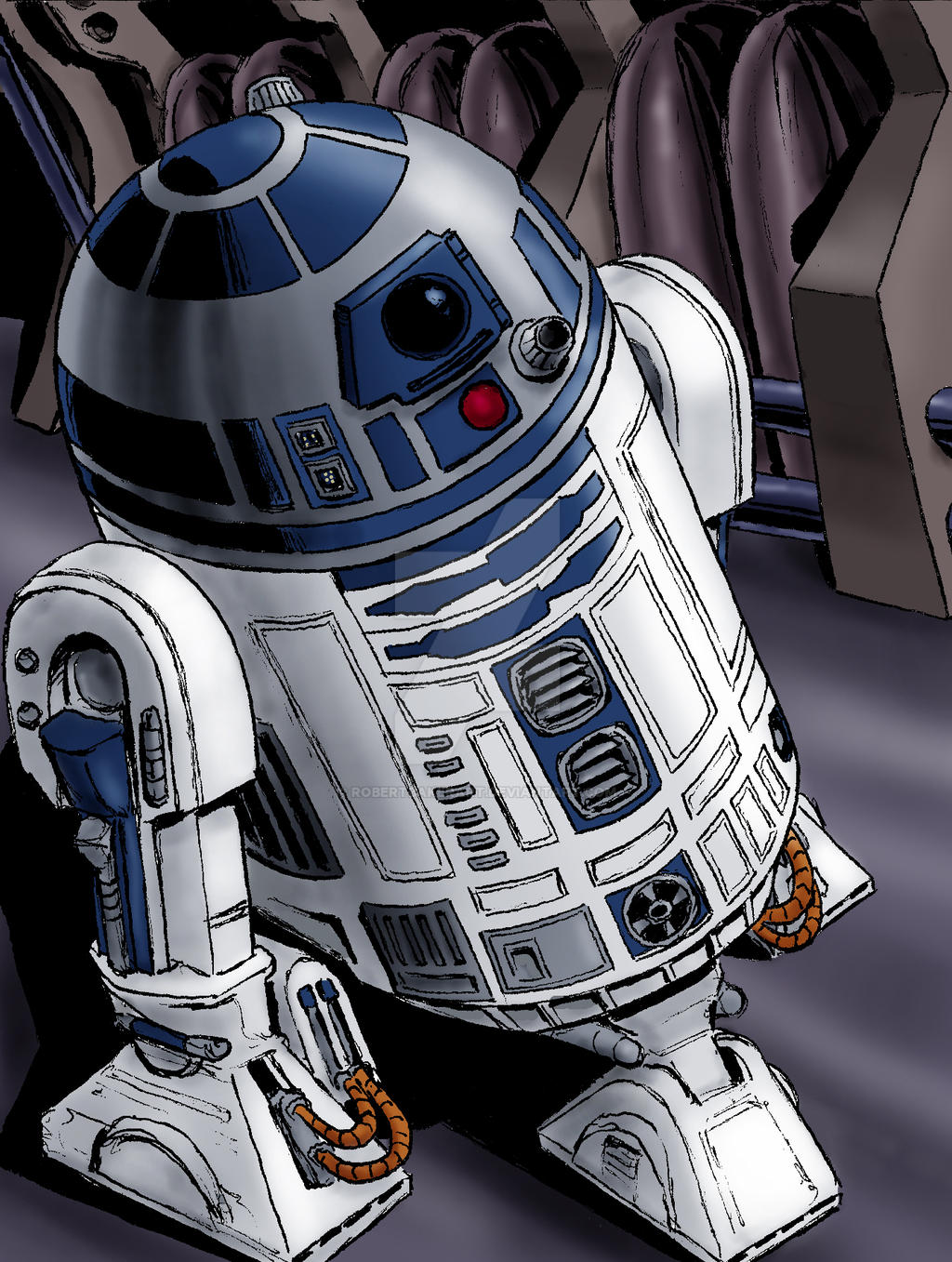 R2-D2 by RobertBakerArt on DeviantArt