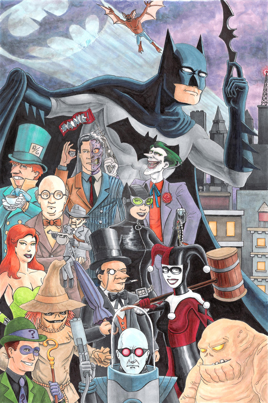 Batman Rogues Gallery by RobertBakerArt on DeviantArt