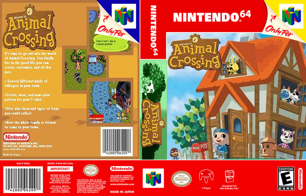 Animal Crossing N64 custom game box art (reupload) by xxxWolverineFanxxx on  DeviantArt