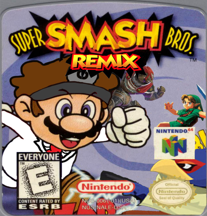 Super Smash Bros. Remix custom N64 game label by ...