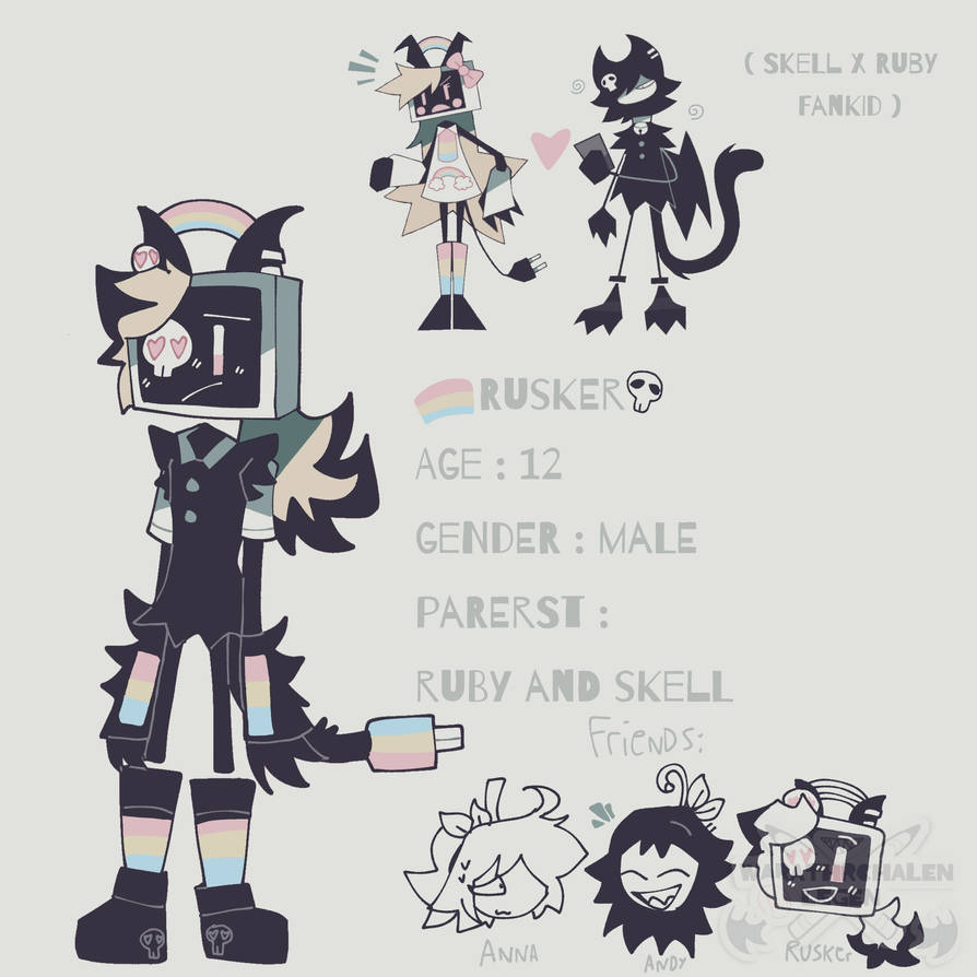 Rusker ( Skell x ruby fanchild ) by Warathechalen on DeviantArt
