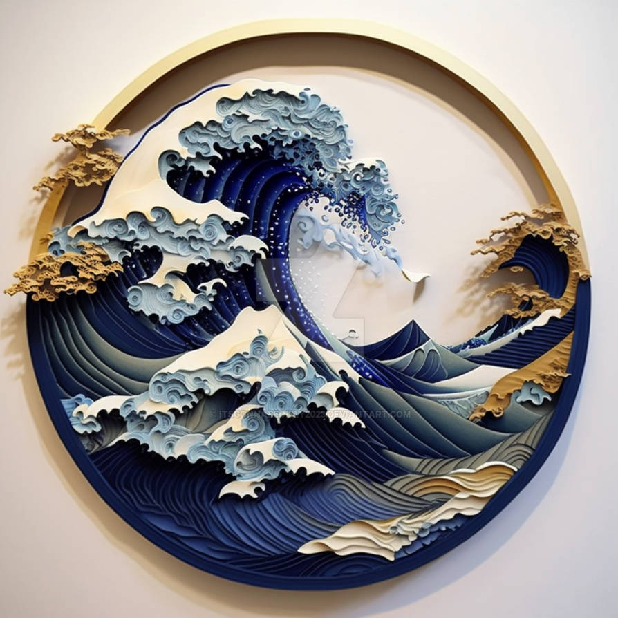 Desktop Quilling AI-generated Paper Quilling of The Starry Night by Itsgonnabeokay2023 ...