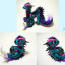 Turquoise Dragon with Baby