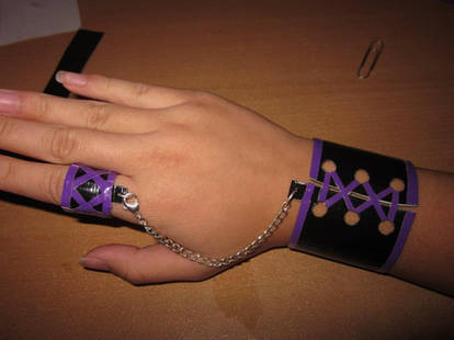 Duck Tape Corset Bracelet and Ring