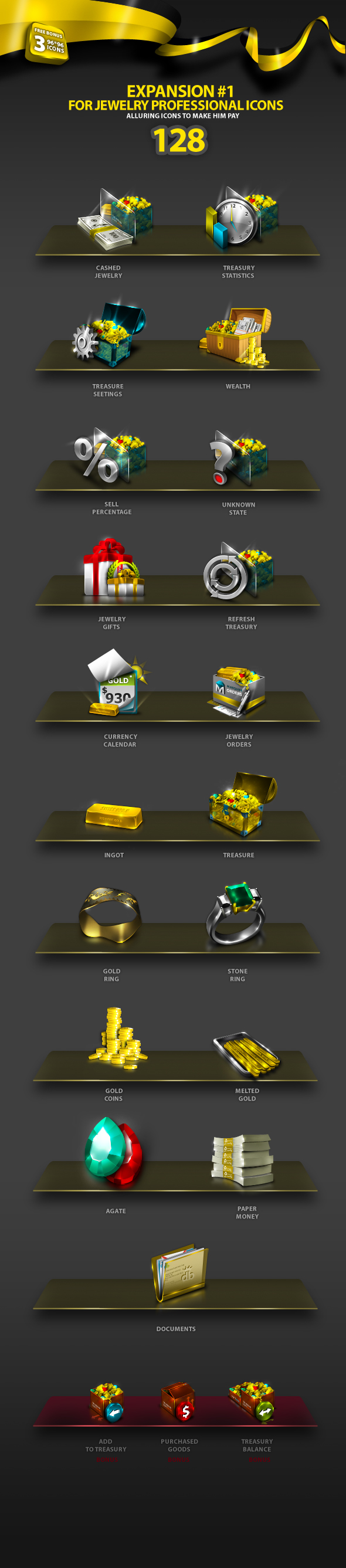 Jewelry Professional Icon Set by antialiasfactory