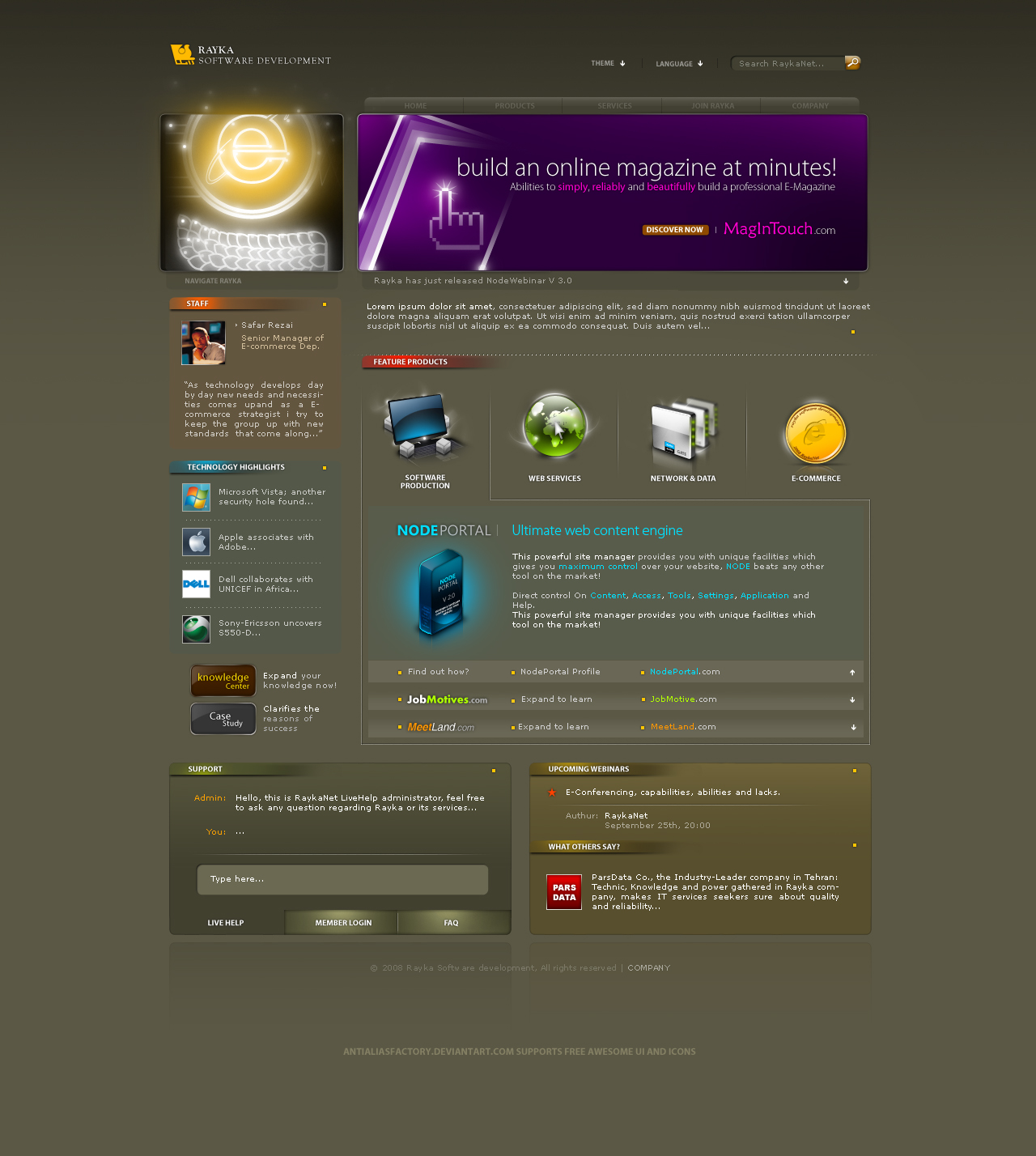 Rayka Web Template by antialiasfactory