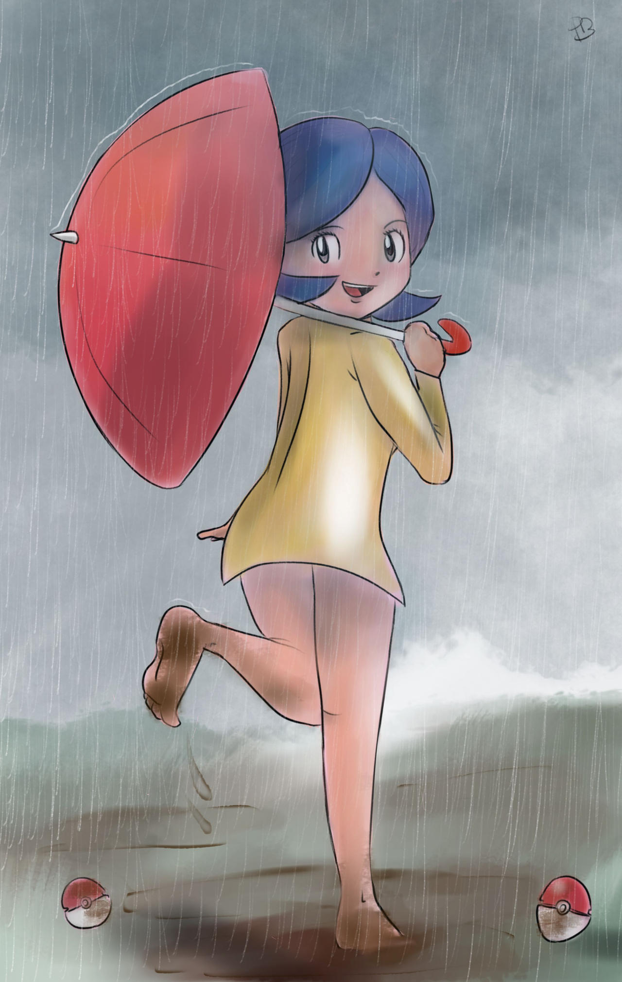 Pokemon In Rain Rainy Day Pokemon Battle by Punchbowll on DeviantArt